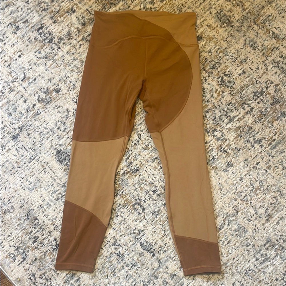 Lululemon Brown Colorblock Leggings